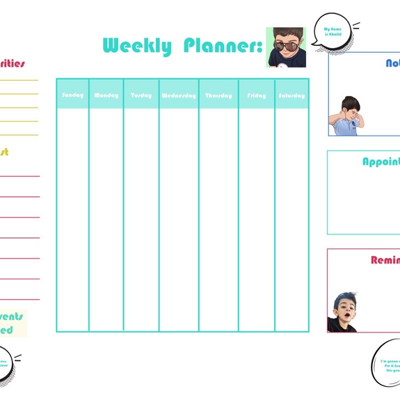 Abrar Al-Attar - Back To School Organizers - تصميم الجرافيكس