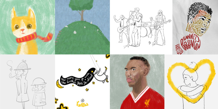 Freelancer's Portfolio Cover Image - Taher Wadkar - Illustrations